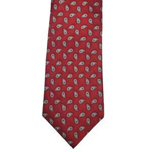 Umberto Bossi Men's Handmade‎ Burgundy All Silk Paisley Wide Tie Necktie Italy